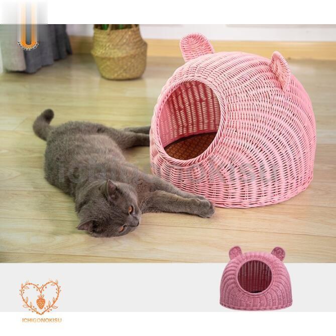 北欧 バスケット ペット用品 おしゃれ 犬 ペットハウス アジアン キャットハウス ...