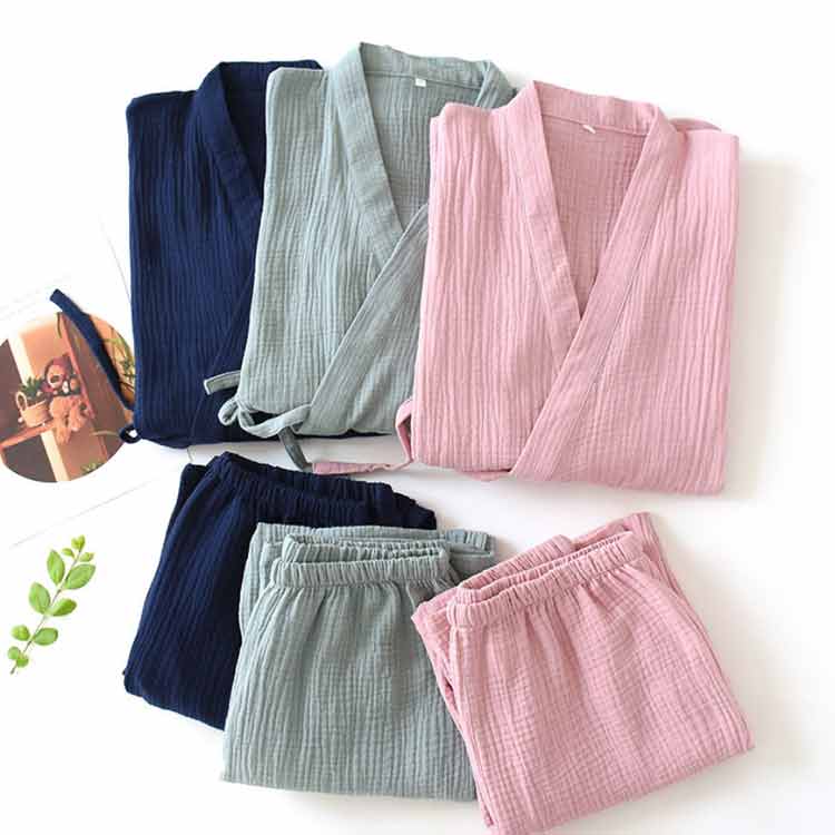 livemartの作業着 じんべえ 男女兼用 作務衣 じんべい 介護 プレゼント ルームウエア 和服 快適性 レディース 長ズボン 甚平 無地 カップルペア 入院着 寝間着 キレイめ 送料無料 上下セット 温泉浴衣 寝巻き 普段着 パジャマ 部屋着 着物 綿｜アングル2