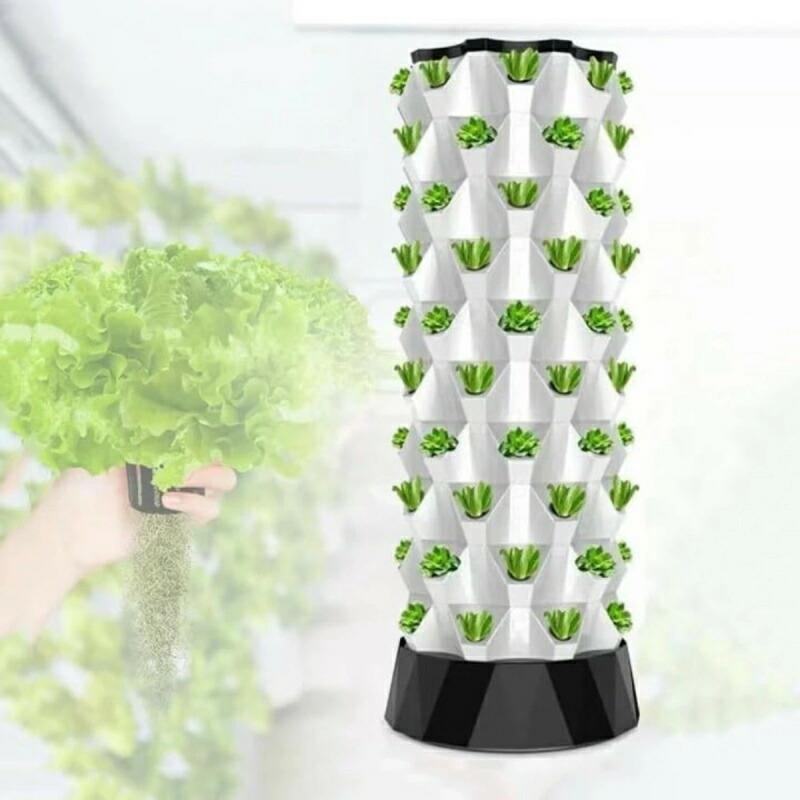 苗材（成套栽培用品） - 80ポッド エアロポニックス栽培キット ハーブ、果物、野菜用 ガーデン水耕栽培システム ハイドロポニックタワー