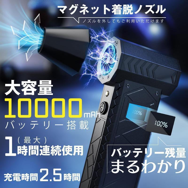 ミニブロアー 充電式 強力 小型 ジェットファン エアダスター 洗車 ブロワー 電動 ...