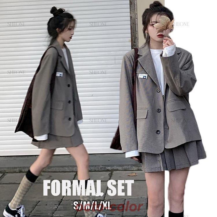 スカート 制服 女の子 女子 入学式 卒業式 韓国 入学式 子供服 韓国 大きいサイズ ジャケット チェック柄 スーツ 上下セット 卒服 ブラウン 入学式