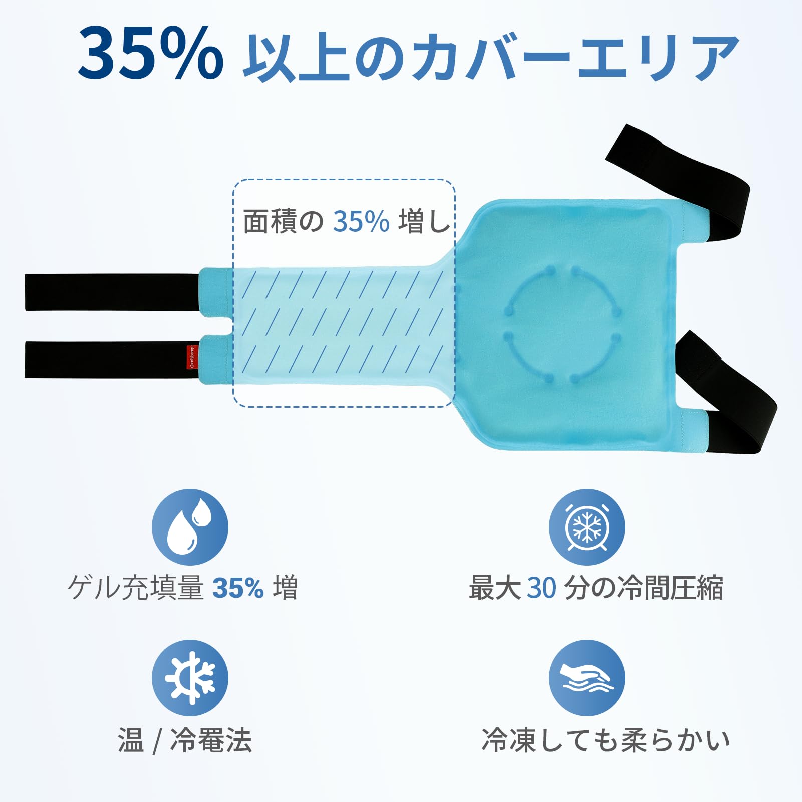 冷温両用バッグアイシング用品 膝アイシング スポーツ用 アイスバッグ 膝固定用サ...