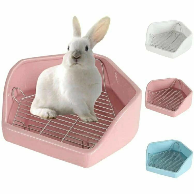 飼育ケージ内装 五角 陶器 陶器トイレ 大型 トイレ 大きい サイズ 四角 ウサギ チンチラ用陶器トワレ か ウサギトイレ 小動物用 大きめ