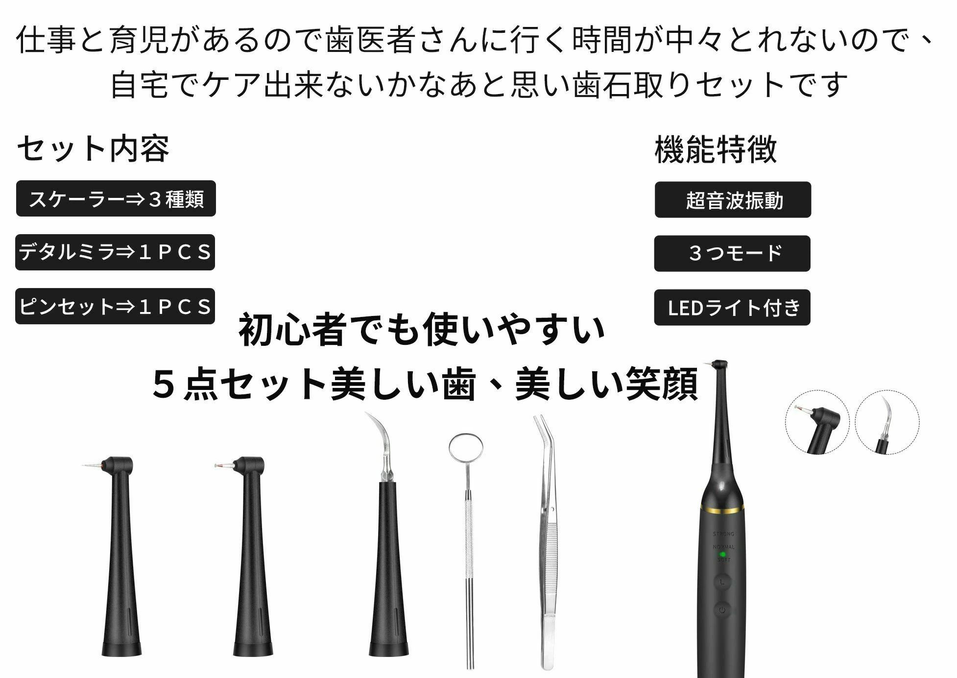 汚れ 歯 口臭 超音波 電動 自分 ヤニ取り ヤニ取り 除去 歯間ブラシ クリーナー 音...