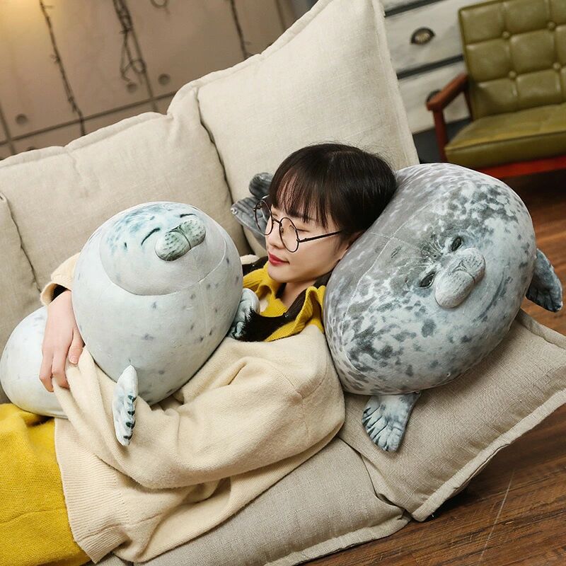彼女に かわいい 【80cm】送料無料 ぬいぐるみ おもちゃ プレゼント あざらし ふわふわで癒される 動物 心地いい 柔らか ギフト 可愛い 楽天海外通販 ゴマフアザラシ 全2カラーアザラシ インテリア 贈り物 水族館 抱き枕 おもしろ 本物 クッション 子供