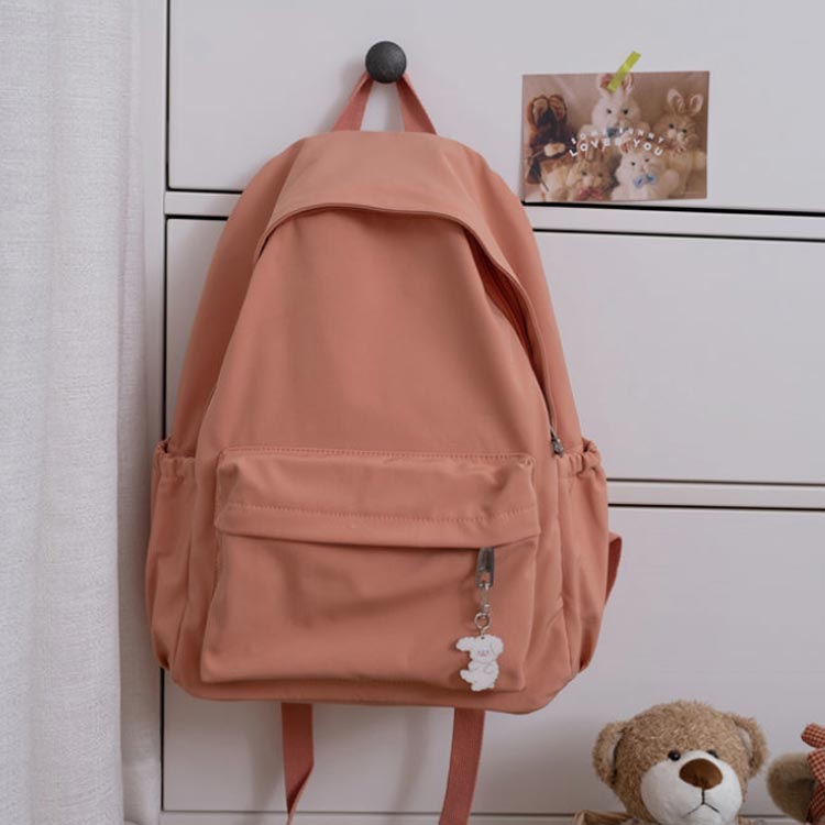 カバン 軽量 A4 鞄 レディース 無地 通学 おしゃれ シンプル ファスナー 送料無料 男女兼用 ノートパソコン 中学生 女子 リュックサック 旅行 大容量 カジュアル リュック バックパック 高校生 かばん 大学生 かわいい doops-10027374 livemart サンプル画像2