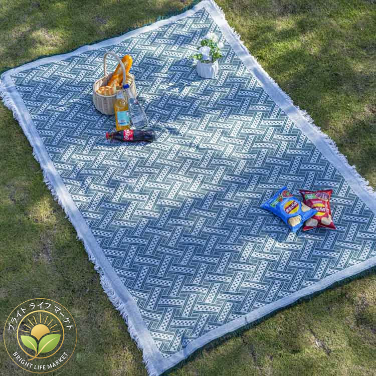 livemartの遠足 ピクニックシート レジャーマット 子供 お花見 ピクニック INS写真 撮影用 敷物 BBQ コンパクト収納 北欧風 おしゃれ キャンプ 運動会 ピクニックマット レジャーシート 一人用 花火大会 フリンジ レジャーシート 90×90cm 平織 綿混 折りたたみ 軽量｜アングル3