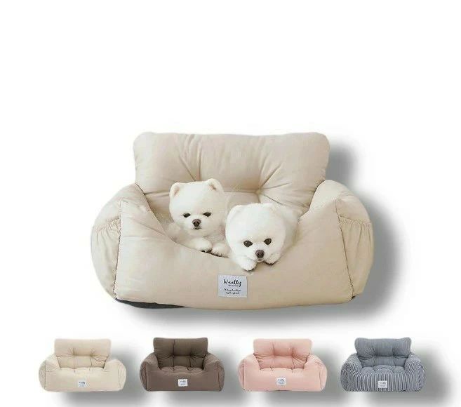 室內裝潢, 寢具 - ドライブボックス 中小型犬 ドライブベッド 犬用 汚れ防止 ベッド ペット用 ペットクッション ドライブボックス ペット用品 リード付き お出かけ ドライブシート ベーシックカーシート