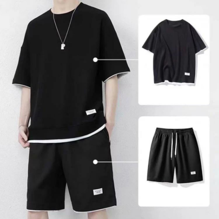 livemartの短パン 夏用 セットアップ 部屋着 大きサイズ ハーフパンツ 2点セット スポーツウエア メンズ Tシャツ 涼しい 薄手 半袖 上下セット 父の日 半ズボン ルームウエア｜アングル3