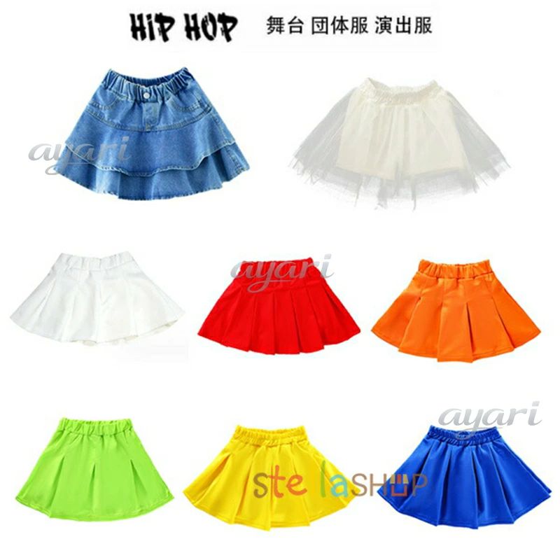 女の子 デニム レッド チアガール K-pop 無地 演出服 ブルー スカート イエロー スカート 原宿系 ダンス衣装 キッズダンス衣装 団体服 オレンジ ジャズダンス公演着 文化祭 hiphop 舞台 学園祭 グリーン ダンススカート ガールズ 体育祭 ホワイト 発表会