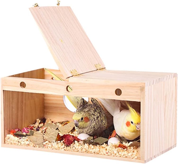 繁殖ボックス インコ用 アクリル透明板 鳥の巣箱 横式 繁殖箱 鳥かご オカメ 巣箱 鳥の巣 オウム孵化
