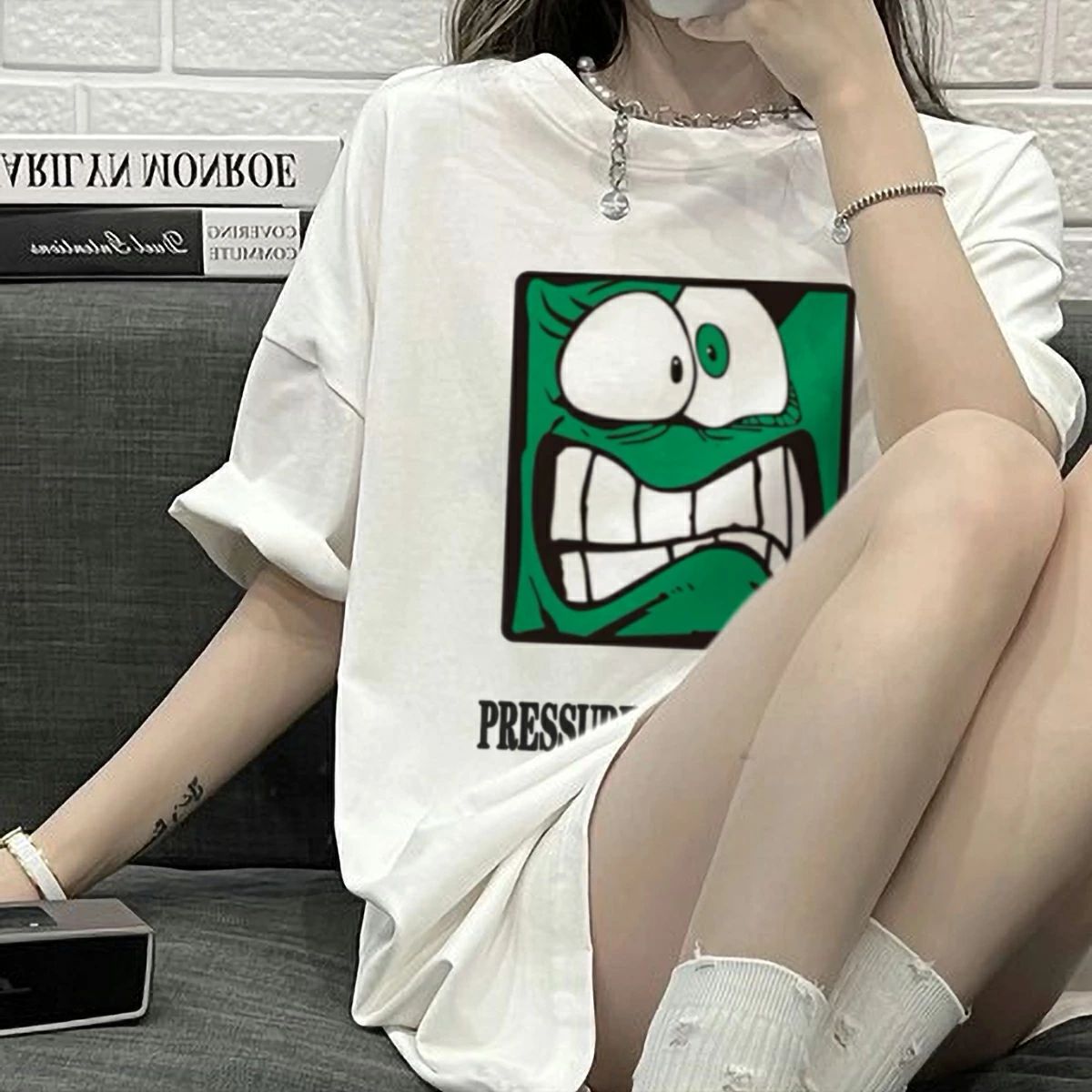 夏新作 レディース 夏服 肌にやさしい トレンド 半袖 おしゃれ rhw2769 コットン 2025 綿100% 通気性 プリント カップル服 人気 Tシャツ 吸汗速乾 ペアコーデ カジュアル ゆったりシルエット 丸首 多色展開