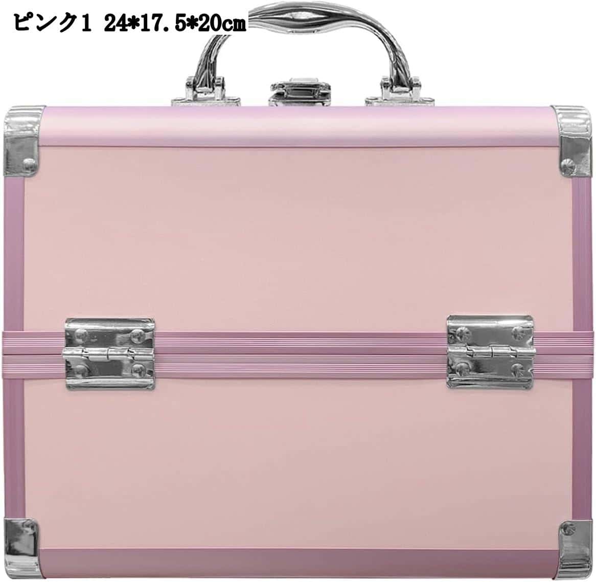 防塵 携帯 メイクケース 24*17.5*20cm メイク用品 黒 化粧品入れ 撥水加工 アーガイル柄 コスメボックス ケース 引出し2段 グラデーション ピンク 軽量 旅行出張用 整理簡単 金色 結婚 密閉 便利