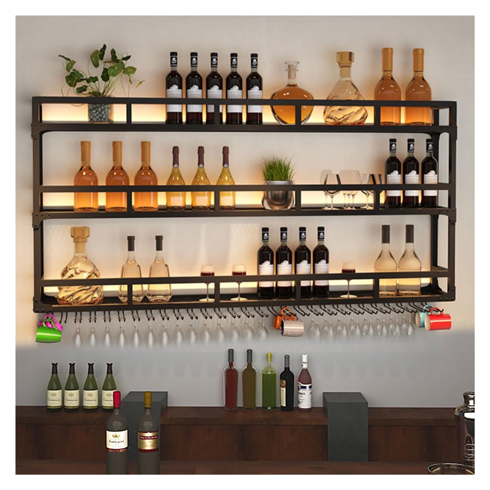 楽天市場】アイアン 棚（ワインラック｜ワイン・バー・酒用品