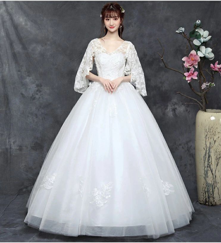 6L ウエディング 花嫁衣裳 イベント 3L パーティー L 衣装 8L プリンセス 撮影★ M 大きいサイズ 舞台 S プリンセスライン 10L 結婚式 4L 2L お姫様ドレス 5L インスタ 白いドレス ドレス 7L 衣裳 サイズ★フリーダムsale 上品＆豪華！白ドレス編み上げウエディングドレス 9L