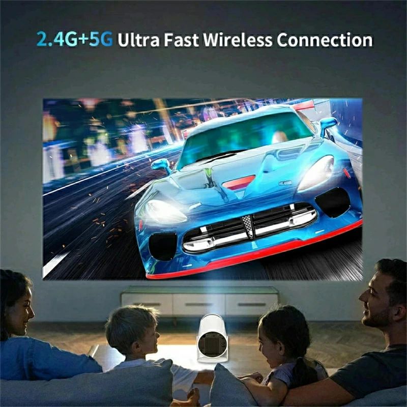 livemartのWifi6 デュアル 1280*720P 屋外プロジェクター 4K ホワイト BT5.0 PRO Allwinner HY300 H713 プロジェクター ホームシネマ 1080P 11 260ANSI Android｜アングル2