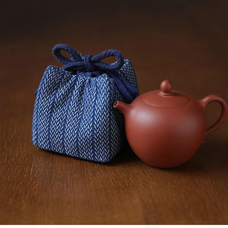 巾着袋 コップ袋 茶道具 持ち運び 急須 おしゃれ 中国茶器 茶器バッグ 和風 小物入...