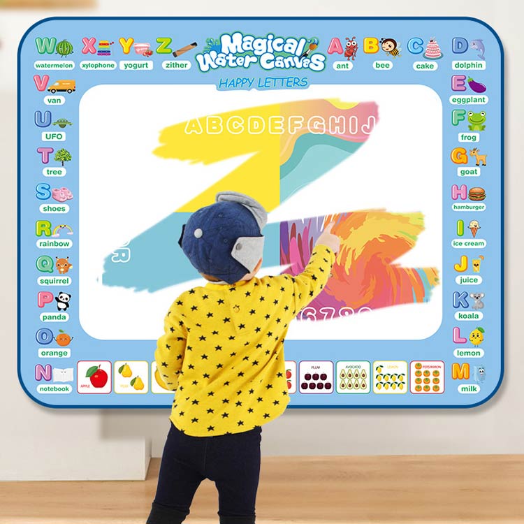 livemartの水で描く おもちゃ お絵描きマット 誕生日 お絵かきシート おえかきマット お絵かきシート 小学生 キッズ 水で描くペンセット 室内遊び 落書き 1歳 子ども 80×60cm おえかき 赤ちゃん こどもの日 ぬりえ 壁 知育玩具 知育おもちゃ 水 塗り絵｜アングル3