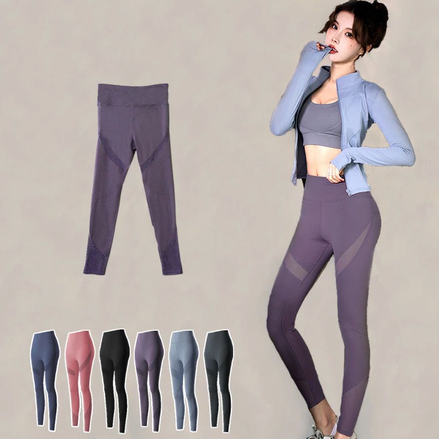 Spats - 通気性 ボトムス スポーツウェア ハイウエスト フィットネス ストレッチ レディース ヨガウェア パンツ 即納 JOCOSA XL M レギンス 8739 L メッシュ ピラティス S 家ヨガ