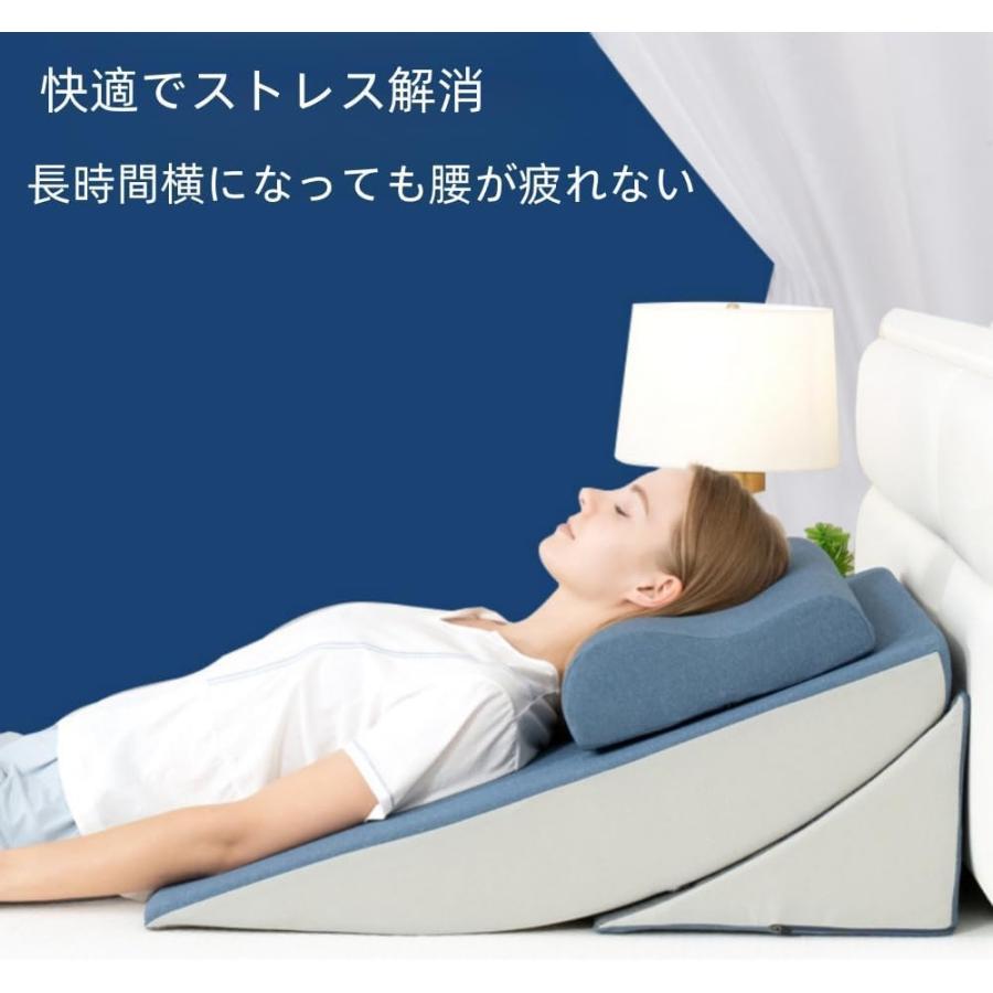 Rakuten - スロープピロー 更年期 授乳クッション 目まい 枕を高くする プレゼント 枕 大型クッション めまい予防 上半身を高くする 大型傾斜枕 寝具