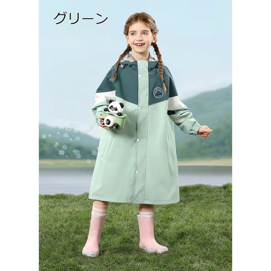 レインポンチョ 防水 リュック対応 バイク レインウェア ポンチョ 撥水 ロング丈 ...