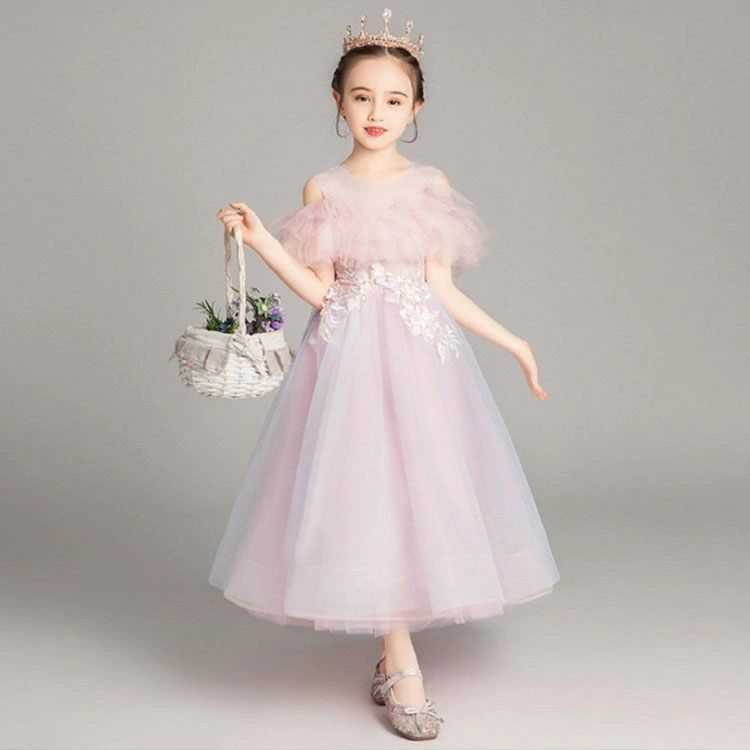洋裝 - 結婚式 可愛い プリンセス お嬢様風 キッズ パーティー チュールスカート 女の子 肩出し 発表会 洋装 お出かけ きれいめ TZ-929 ピアノ発表会 ワンピース Aライン ギフト 100-160 ドレス 演奏会