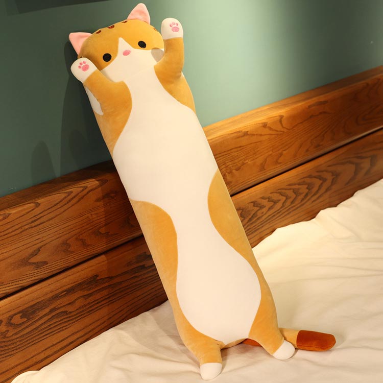 動物 かわいい 子供 女の子 抱き枕 ふわふわ 可愛い ぬいぐるみ うつ伏せクッション ネコ 背当たれ 添い寝まくら 男の子 ねこ ロングクッション クッション 睡眠枕 抱きまくら お昼寝まくら 猫 ソフト 癒し [3]