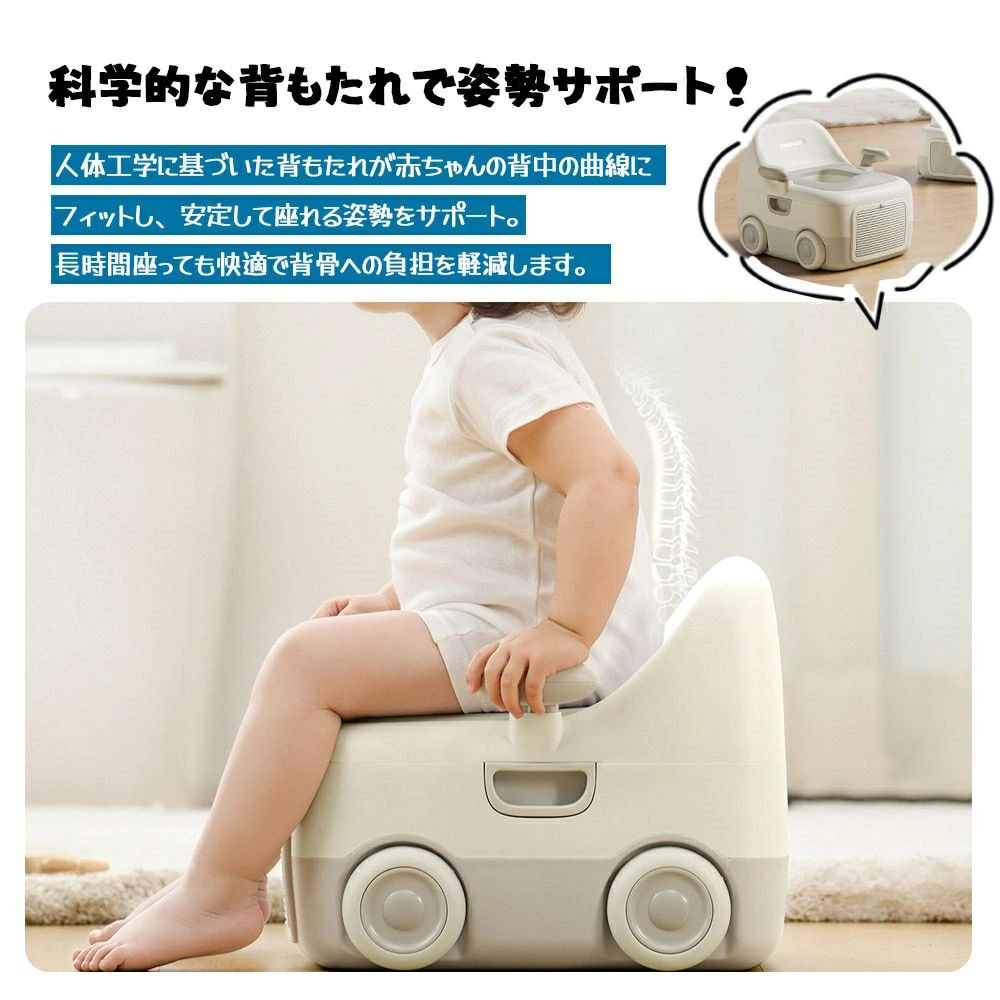 livemartの車モチーフ 車のよう お手入れ簡単 かわいい 飛び散り防止 子ども用トイレ 3WAYおまる 子供用補助便座｜アングル2