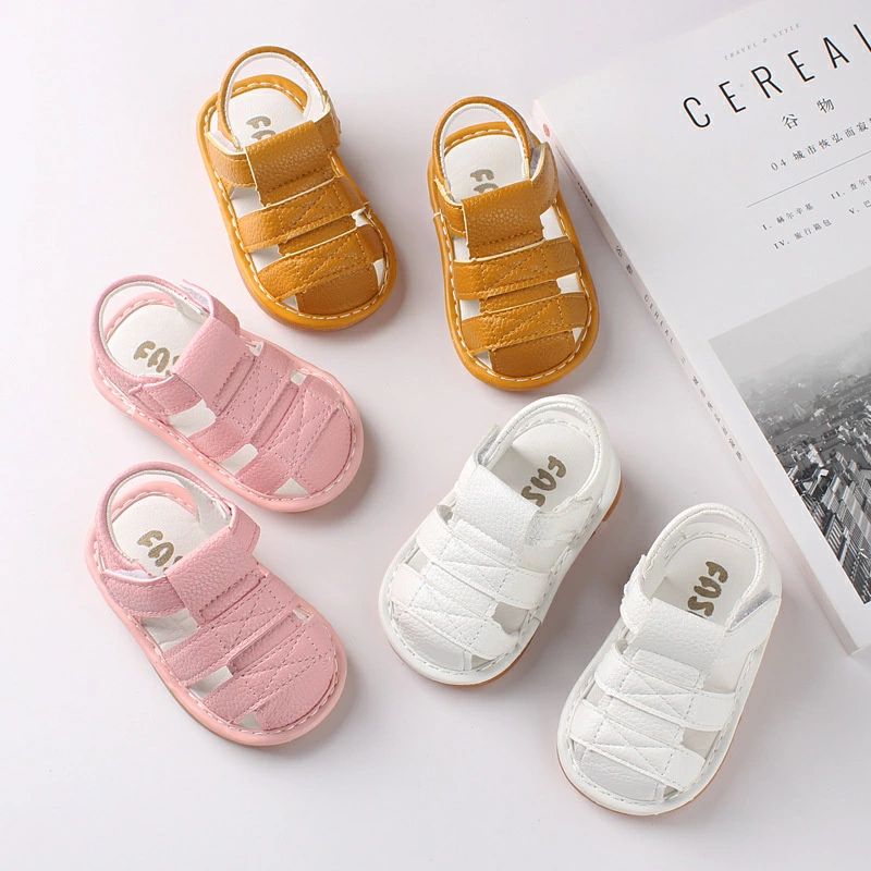 Slippers - 幼児用 ベビーシューズ つま先保護 サンダル 子供靴 11 12 幼児靴 プレゼント 13cm ジュニア 通気性 夏用 柔らか おしゃれ 部屋履き 室内履き マジックテープ 男の子 出産祝い 赤ちゃん 12.5 キッズ 笛付き 音が鳴る 可愛い 着脱簡単 11.5 女の子 ベビー 夏用