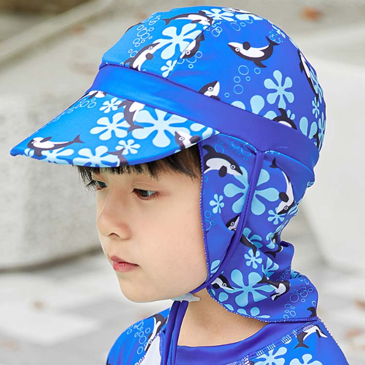 赤ちゃん スイムキャップ 夏用 ベビー 保育園 あご紐付き 紫外線対策 キッズ サン...