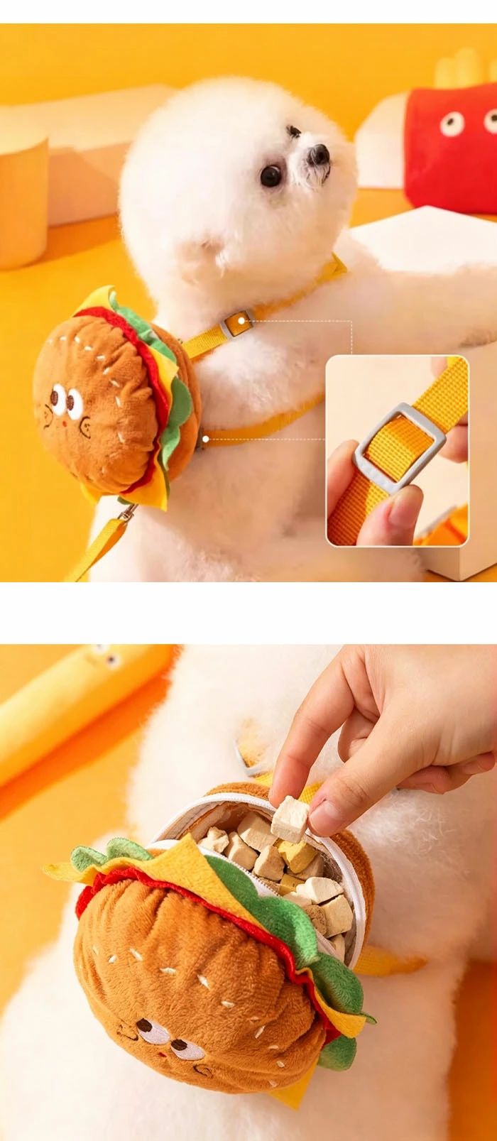 イベント ハンバーガー 散歩用 ペット用品 犬 ユニーク ポテト おでかけ デザイン ...