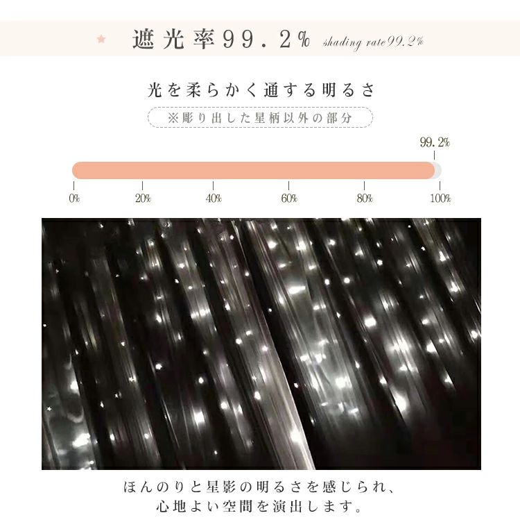 プリンセス 一体型カーテン 透かし 星 リビング 彫り透かし レースセット エレガン...