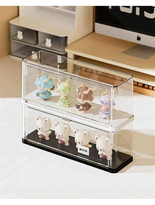 フィギュアケース フィギュア収納 ボックス コレクション 積み重ね可能 コンパクト...