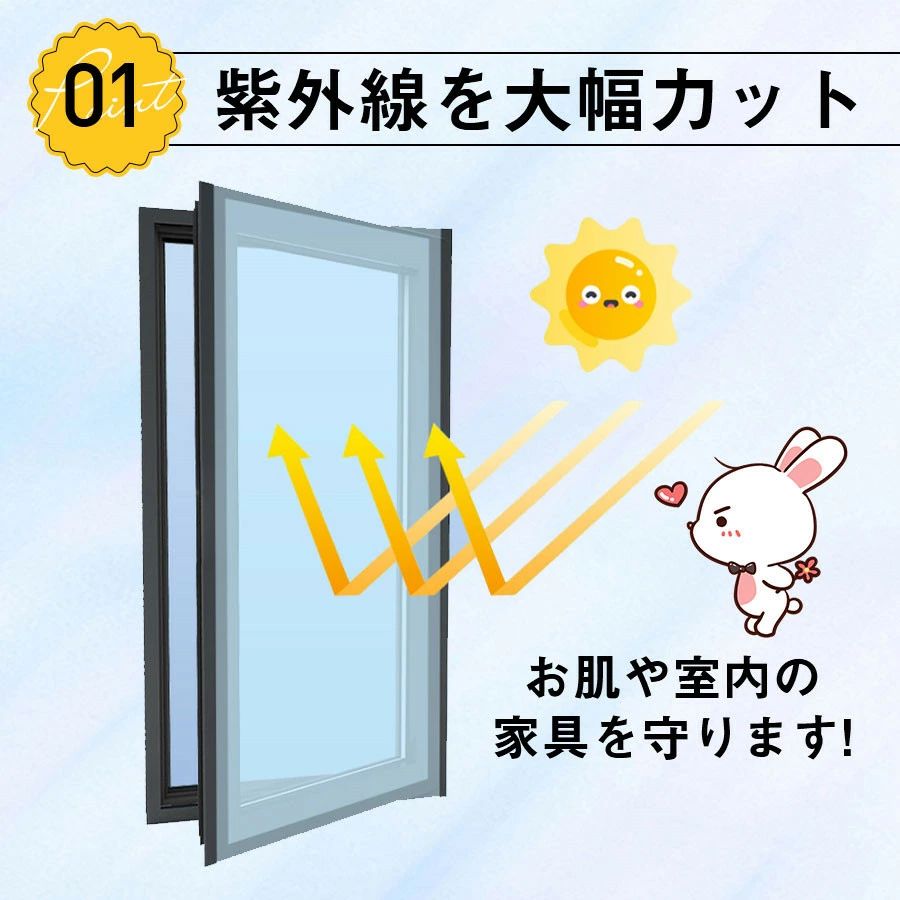 はがせる 遮光 紫外線カット マジックミラー 窓ガラス 貼り直し 飛散防止 目隠し ...