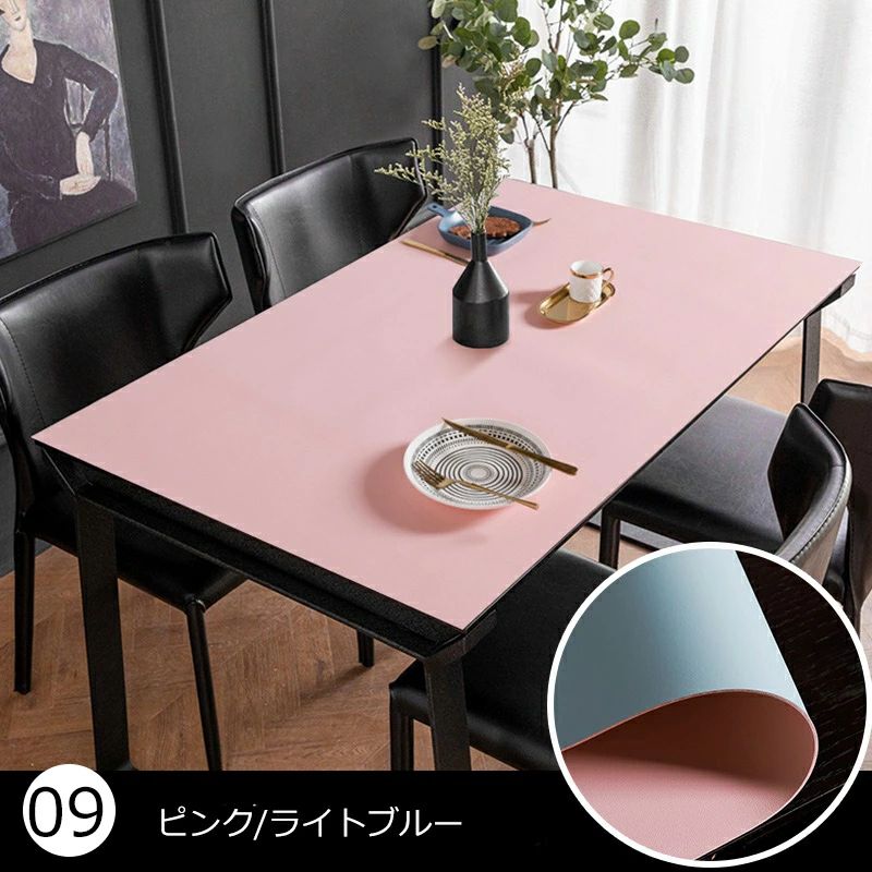 両面使える 60*120cm 防油 テーブルカバー 90*90cm テーブルクロス 撥水 楽天海外通販 キッチン用品 テーブルマット 厚2mm 新居祝い PU生地 ダイニング 食卓用品 耐摩 キズ防止 食卓 送料無料