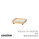 コサイン（cosine）プラントムーバースクエアGP-03CTタモ材　モイス板付属W35×D35×H10cm[グリーンキャスター観葉植物台鉢置台木製プランター花台］［お取り寄せ］【P10】[沖縄配送不可]