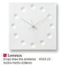 Drops draw the existance LEMNOS(レムノス)壁掛け時計　塚本カナエDropsdrawtheexistance　KC03-23