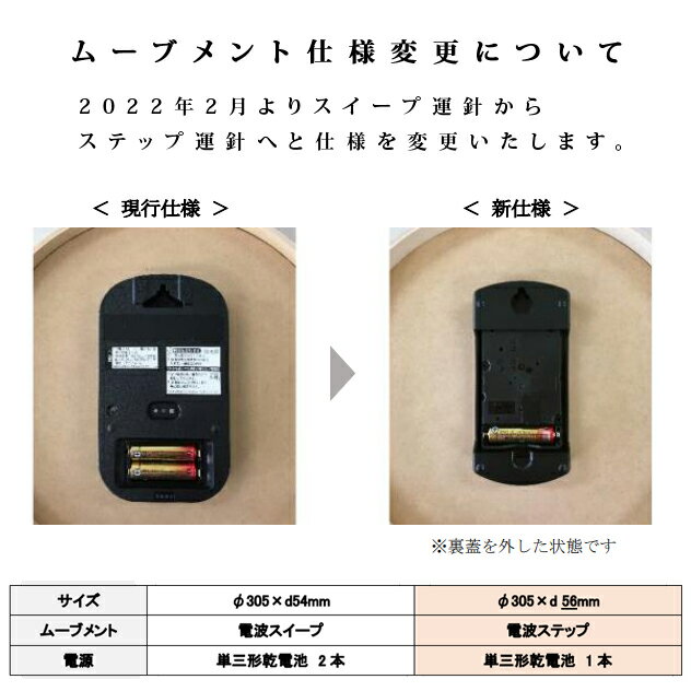 タカタレムノス壁掛け時計渡辺力RIKICLOCKRCリキクロックWR-08-27　※新仕様直径305mm×奥行56mm[ギフト新築祝結婚御祝新生活壁掛け時計電波時計送料無料LEMNOS]【P10】[沖縄・北海道配送不可]