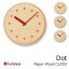 LEMNOS　タカタレムノスPaper-Wood CLOCK ペーパーウッドクロック（dot）DRL19-07　φ220×d38mm　（320g）[ レムノス掛け時計ドリルデザイン シンプル時計タカタレムノス 沖縄・北海道配送不可]