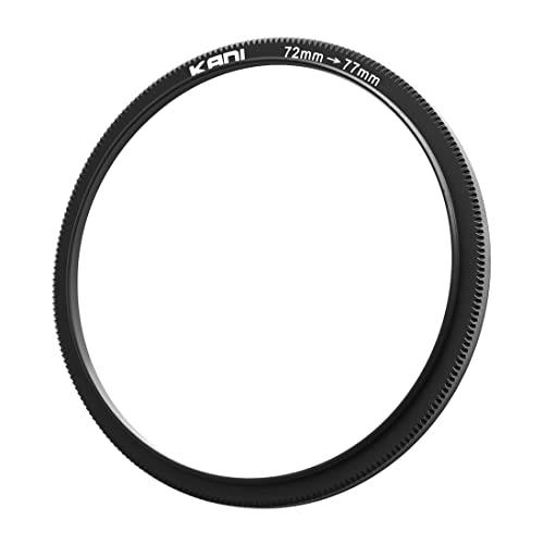 KANI 72-77mm フィルター径変換アダプター ステップアップリング 薄枠 ローレット付 フィルターアクセサリ アルミ製 813695
