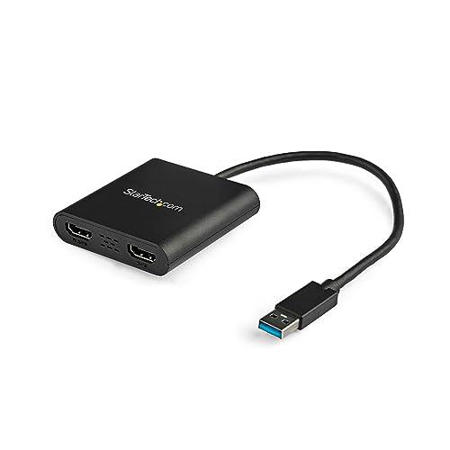 StarTech.com USB 3.0対応デュアルHDMIディスプレイアダプタ/1x 4K30Hz & 1x 1080p/USB Type-A接続/Windowsのみ対応 USB32HD2