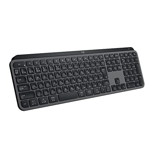 ロジクール MX KEYS S ワイヤレス キーボード KX800sGR Bluetooth Logi Bolt Unifying非対応 Smart Actions 対応 Windows Mac Chrome Android FLOW Easy-Switch 無線 薄型 充電式 グラファイト 国内正規品