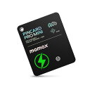 MOMAX 紛失防止タグ カード 【充電式】 忘れ物防止 タグ スマートトラッカー gps 小型 軽量 カード型 追跡タグ Appleの「探す」に対応 (iOS端末のみ) iPhone 落とし物防止タグ 探し物 (財布、荷物、鍵、バイク、子供、ペット) 持ち運びに便利 電池交換不要 位置情
