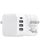 Pysea 【PSE認証済】USB PD充電器 合計30W 4ポートACアダプター USBコンセント 4台同時充電 PD3.0 USB-A 急速 充電器 Type-Cポート×1 Type-Aポート×3 高速充電 電源アダプタ 折り畳みACプラグ コンパクト複数充電 海外旅行/出張 iPhone/iPad/Androidなど対応(ホワイト)