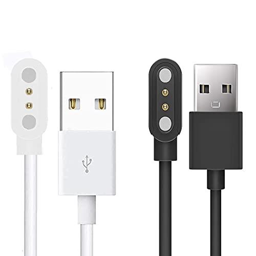スマートウォッチ ケーブル, USB 磁気充電ケーブル 磁気吸着 1メートル スマートウォッチ USB充電ケーブル ピン間の距離 2.84mm 4.0mm 7.62mm 対応 (ピン間の距離-7.62mm, 2枚組-黒+白い) スマートウォッチ ケーブル, USB 磁気充電ケーブル 磁気吸着 1メートル スマートウォッチ USB充電ケーブル ピン間の距離 2.84mm 4.0mm 7.62mm 対応 (ピン間の距離-7.62mm, 2枚組-黒+白い)