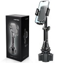 TOPGO スマホホルダー 車 ドリンクホルダー 車載ホルダー カップホルダー スマホスタンド 車 【 機械式伸縮延長ポール 車載 携帯ホルダー 縦・横・上下・...