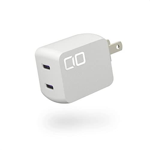 【NovaIntelligence搭載】CIO NovaPort DUO 30W GaN充電器 ACアダプター コンセント 小型 USB type-c 2ポート PD対応 急速充電 タイプC iPhone スマホ タブレット (旧モデル, ホワイト)