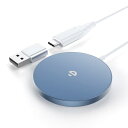 RoRoSkin ワイヤレス充電器 マグネット MagSafe充電器 マグセーフ充電器 5W/7.5W/10W/15W iPhone16/15/14/13/12シリーズ ワイヤレスイヤホン充電器 強力磁気吸着 Type-C USB-A 変換アダプタ付属 iPhone 充電器 急速 軽量 超薄型 無線充電 ピタッと充電 背面充電