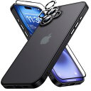 iphone16ケース 半透明 アイフォン 16 ケース 耐衝撃 米軍MIL規格 アイホン16ケース マット感 黄ばみなし あいほん16ケース 指紋防止 ワイアレス充電対応 スマホケース あいふぉん16 カバー ストラップホール付き マットブラック 6.1インチ gogorelax