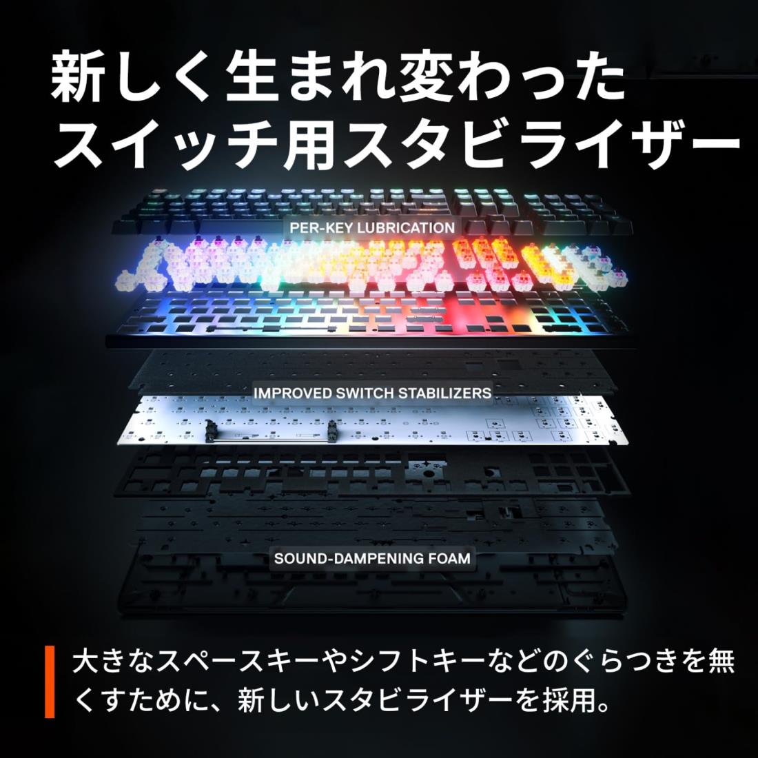 SteelSeries ラピッドタップ ラピッドトリガー ゲーミングキーボード テンキーレス 有線 日本語配列 防音設計 磁気ホール効果センサー OmniPointスイッチ 有機ELディスプレイ搭載 Apex Pro TKL Gen 3 JP ブラック 64745